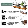 Floating Shelves Hanging Plant Wine Bottle Shelf for Wall, Ceiling Shelving Metal Flower Stand with Metal Chains Suspended Wine Glass Rack Wall Mounted Display Storage Holder ( Size : 140x25x15cm ) view 4