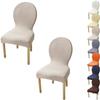 LUXRUB Round Back Dining Chair Cover 2/4/6PCS High Stretch Chair Protective Cover Modern Special-Shaped Dining Table Chair Slipcovers Hotel Banquet Stool Cover (Color : 07, Size : 2pcs) view 1