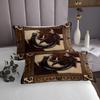 Western Cowboy Bedspread King Size,Texas Star Horseshoes Rustic Coverlet Set,Boys Girls Adults Room Decor,Farmhouse Cow Fur Wooden Plank Quilted Coverlet,Brown Retro Bedding Quilt,2 Pillowcases view 4
