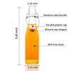UrSpeedtekLive 12 Pack 12oz Swing Top Glass Bottles, 375ML Square Bottles with Airtight Stoppers for Kombucha, Kefir, Vanilla Extract, Beer(Bonus Gaskets, Labels and Funnel) view 2