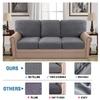 H.VERSAILTEX Multi-Pieces Couch Covers for 3 Cushion High Stretch Sofa Cover Jacquard Textured Washable Twill Fabric(3 Seat Covers Plus 3 Back Cushion Covers, Grey) view 3