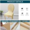 LUXRUB Round Back Dining Chair Cover 2/4/6PCS High Stretch Chair Protective Cover Modern Special-Shaped Dining Table Chair Slipcovers Hotel Banquet Stool Cover (Color : 03, Size : 2pcs) view 3