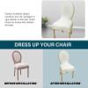 LUXRUB Round Back Dining Chair Cover 2/4/6PCS High Stretch Chair Protective Cover Modern Special-Shaped Dining Table Chair Slipcovers Hotel Banquet Stool Cover (Color : 03, Size : 2pcs) view 4