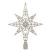 ABOOFAN Christmas Tree Star Silver Tree Topper Bethlehem Star Treetop 8 Pointed Glitter Star Treetop Christmas Tabletop Decoration for Holiday Party Winter Home Party view 1