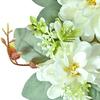 Mini Artificial Flower Wreaths Candle Ring Wreath Christmas Candle Wreaths Mini Flower Candleholder Wreaths for Xmas Living Room Wedding Table Decorations - White view 2