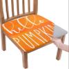ZOE GARDEN Thanksgiving Chair Seat Covers for Dining Room Stretch Chair Seat Covers Set of 6, Chair Seat Protector Cushion Slipcovers for Kitchen Restaurant Office Burnt Orange Pumpkin Festival view 1