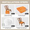 ZOE GARDEN Thanksgiving Chair Seat Covers for Dining Room Stretch Chair Seat Covers Set of 6, Chair Seat Protector Cushion Slipcovers for Kitchen Restaurant Office Burnt Orange Pumpkin Festival view 4