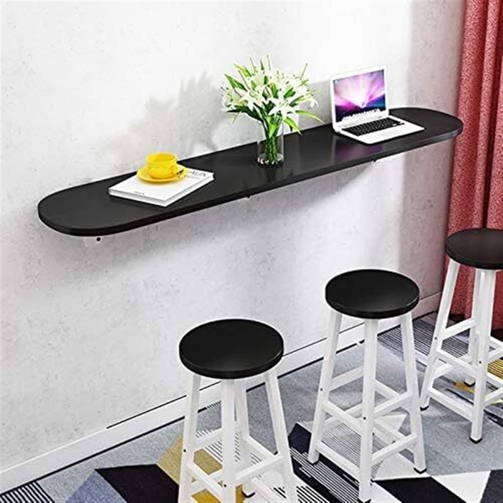 CHIPEL Folding Table Wall-Mounted Table, Multi-Function Floating Drop-Leaf Dining Desk, Heavy Duty Workbench Computer Desk for Study, Kitchen, Dinner, Laundry, Etc No Chairs