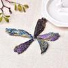 GAJUST 1pc Natural Quartz Crystal Jet Rainbow Titanium Cluster Specimen Electroplate Color Feather Shape Ornament view 2