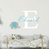 Custom Name with Elephant Wall Sticker Art Home Decal Personalized Name Vinyl Decor for Kids Boy Girl Baby Bedroom Nursery Decoration Design House Decoration YMX81 (Design 5) view 1