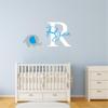 Custom Name with Elephant Wall Sticker Art Home Decal Personalized Name Vinyl Decor for Kids Boy Girl Baby Bedroom Nursery Decoration Design House Decoration YMX81 (Design 5) view 2