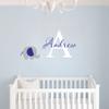 Custom Name with Elephant Wall Sticker Art Home Decal Personalized Name Vinyl Decor for Kids Boy Girl Baby Bedroom Nursery Decoration Design House Decoration YMX81 (Design 5) view 3