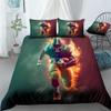 REALIN Running Rugby Player Duvet Cover Set Retro Footballer Bedding Girl Boy Kids Bed Sets 2/3/4PCS Quilt Covers/Sheets/Pillow Shams,Twin/Full/Queen/King (B,Full-200x229cm-4PCS) view 1