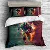 REALIN Running Rugby Player Duvet Cover Set Retro Footballer Bedding Girl Boy Kids Bed Sets 2/3/4PCS Quilt Covers/Sheets/Pillow Shams,Twin/Full/Queen/King (B,Full-200x229cm-4PCS) view 2