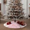 Girly Girl Christmas Tree Skirt 30" Xmas Tree Skirts Mat Farmhouse Design Christmas Tree Cover Mat for Xmas Party Holiday Decorations Indoor Outdoor view 4