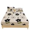 FCLDESHOP Standard Mattress and Air Bed Mattress Sheet,Autumn and Winter Warm Coral Fleece Mattress Topper, Cartoon Print Deep Pocket Mattress Protector,Flower 1,150cmx200cm (1pcs) view 2