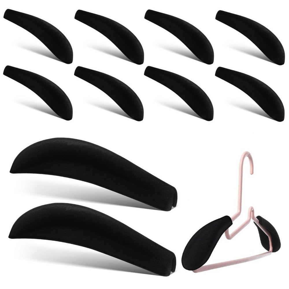 Luxshiny Clothes Hanger Shoulder Pads 10 Pack Foam for Sweaters Coats and Delicate Garments 5.51X1.77X1.18 Inches No Shoulder Bump Hangers for Closet Organization