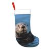 RLDOBOFE Sea Otter Christmas Stockings Personalized Xmas Stockings Plush Xmas Fireplace Hanging Stockings for Christmas Decoration view 2
