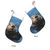 RLDOBOFE Sea Otter Christmas Stockings Personalized Xmas Stockings Plush Xmas Fireplace Hanging Stockings for Christmas Decoration view 3
