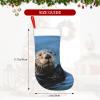 RLDOBOFE Sea Otter Christmas Stockings Personalized Xmas Stockings Plush Xmas Fireplace Hanging Stockings for Christmas Decoration view 4