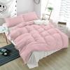 Alandar Home Twin Duvet Cover Sets Christmas White Snowflake Pink,3 Piece Bed Set Ultra Soft Quilt Covers and Pillowcases,Winter Xmas Snow Microfiber Bedding Set for Bedroom Guest Room Dorm view 1