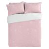 Alandar Home Twin Duvet Cover Sets Christmas White Snowflake Pink,3 Piece Bed Set Ultra Soft Quilt Covers and Pillowcases,Winter Xmas Snow Microfiber Bedding Set for Bedroom Guest Room Dorm view 2