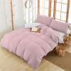 Alandar Home Twin Duvet Cover Sets Christmas White Snowflake Pink,3 Piece Bed Set Ultra Soft Quilt Covers and Pillowcases,Winter Xmas Snow Microfiber Bedding Set for Bedroom Guest Room Dorm view 4