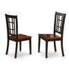 HomeStock Modern 5-Piece Dining Set - Drop Leaf Table & 4 Chairs - Wood Dinette Set - Black & Cherry Finish view 3