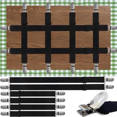 Bertork Tablecloth Clips, Multi-Use Sheet Holders for Tables & Beds, 6 Pack