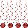 30 Pcs Burgundy Swirls Decorations Hanging Swirl Decorations Party Streamers for Party Decorations Ceiling view 1