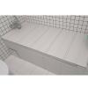 Bathtub Tray Dust-Proof Bathtub Cover Bath Lid, Folding 1.2cm Thickness Bathtub Tray Storage Rack, PVC Insulation Cover Shutter Bath Lid for Shower Bath Table Shelf Multifunctional (Color : White, S view 1