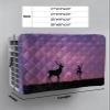 Indoor Air Conditioner Cover - Purple Starry Sky Deer and BallerINa Prairie Silhouette Double Insulation Waterproof Adjustable Inside WINdow AC Unit Cover Parts with Free Elastic Straps, 21x15x3.5IN view 2