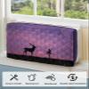 Indoor Air Conditioner Cover - Purple Starry Sky Deer and BallerINa Prairie Silhouette Double Insulation Waterproof Adjustable Inside WINdow AC Unit Cover Parts with Free Elastic Straps, 21x15x3.5IN view 4