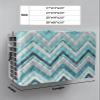 T&H XHome Indoor Air Conditioner Cover - Northern Europe Blue Geometric Wave Stripes Double Insulation Waterproof Adjustable Inside Window AC Unit Cover Parts with Free Elastic Straps, 28x20x3.5IN view 2