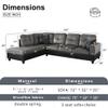 A Ainehome 2 Pieces Sectional Sofa Sets, L-Shape Sofa Microfiber Couch Living Room Sofa Set with Chaise Using for Living Room Furniture(A-Taupe, Left Hand Facing) view 2