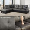 A Ainehome 2 Pieces Sectional Sofa Sets, L-Shape Sofa Microfiber Couch Living Room Sofa Set with Chaise Using for Living Room Furniture(A-Taupe, Left Hand Facing) view 3