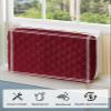 T&H XHome Indoor Air Conditioner Cover - Solid Color Wine Red Double Insulation Waterproof Adjustable Inside Window AC Unit Cover Parts with Free Elastic Straps, 17x13x3.5IN view 4