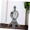 ARTIBETTER Alarm Clock Lady Statue Eiffel Tower Sculptures Eiffel Tower Figurine France Wake up Clock Statue Aldult Small Desk Clock Office Plastic view 3