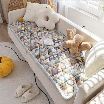 Cotton Quilted Thick Sofa Cover,Funny Couch Cover Magic Sofa Cover , Floral Pattern Sectional Couch Cover for Living Room Non Slip Soft Floor Mat Chair Seat Cushion ( Color : A , Size : 60*180cm )