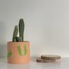 BOugez Alphabet Ceramic Flower Vase, 5.1-Inch Tall, Succulent/Cactus Plant Pot with Drainage Hole, Handmade Planter for Modern Table Shelf Bedroom Living Room Office Desk (Bright Yellow) view 4