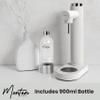 MonTen Soda Sparkling Water Maker - Matte White Carbonated Water Machine - Includes 900ML Bottle - Made with Premium Stainless Steel - Compatible with Screw-In Sodastream & Soda Sense CO2 Cylinders view 3
