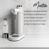 MonTen Soda Sparkling Water Maker - Matte White Carbonated Water Machine - Includes 900ML Bottle - Made with Premium Stainless Steel - Compatible with Screw-In Sodastream & Soda Sense CO2 Cylinders view 4