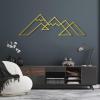 ALYSSE Mountain Wall Art,Mountain Art Wall Decor,Metal Mountain Wall Art, Wall Decorations for Living Room,Bohemian Wall Decor,Metal Wall Art for Bedroom (59""x29""/150x75 cm, Black) view 2