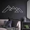 ALYSSE Mountain Wall Art,Mountain Art Wall Decor,Metal Mountain Wall Art, Wall Decorations for Living Room,Bohemian Wall Decor,Metal Wall Art for Bedroom (59""x29""/150x75 cm, Black) view 4