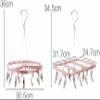 AtEEco 17/20 Clip Stainless Steel Portable Socks Clothespin Useful Clothes Rack Wardrobe Storage Hanger (Color : D) view 2