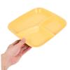 KICHOUSE Divided Dinner Plates Reusable Plastic Compartment Trays Microwave Dishwasher Safe Ideal for Kids Adults and Portion Control Meals Multicolor view 3