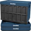 CleverMade Collapsible Storage Bins with Lids - Ocean 3 Pack 62L - Plastic Containers Stackable Organization Crates Home Closet Space-Saving Durable view 1