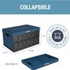 CleverMade Collapsible Storage Bins with Lids - Ocean 3 Pack 62L - Plastic Containers Stackable Organization Crates Home Closet Space-Saving Durable view 2