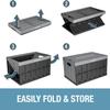 CleverMade Collapsible Storage Bins with Lids - Ocean 3 Pack 62L - Plastic Containers Stackable Organization Crates Home Closet Space-Saving Durable view 4