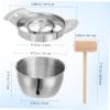 304 Stainless Steel Pomegranate Peeler Tool Set with Wood Hammer Manual Pomegranate Deseeder Easy Cleanup Kitchen Fruit Peeling Tool view 2